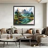 Ink Landscape-11CT Stamped Cross Stitch 60*55cm/23.62*21.65in(Big Size)