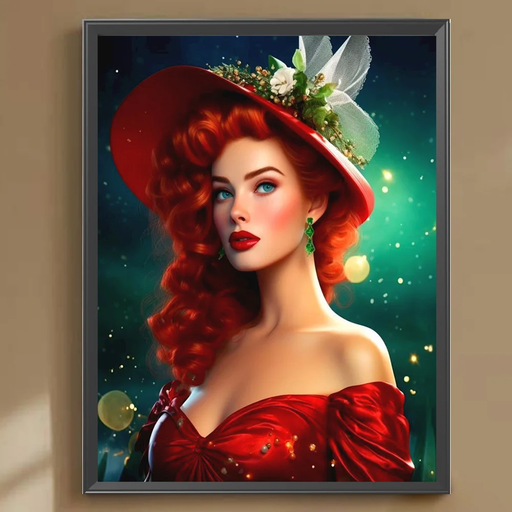 Diamond Painting - Full Round Drill - Lady(Canvas|30*40cm)