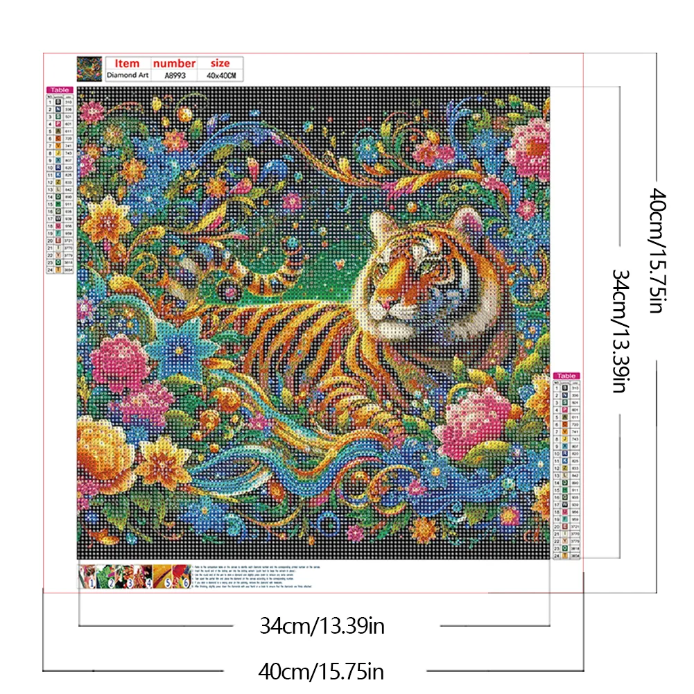 Diamond Painting - Full Round Drill - Tiger(Canvas|40*40cm)