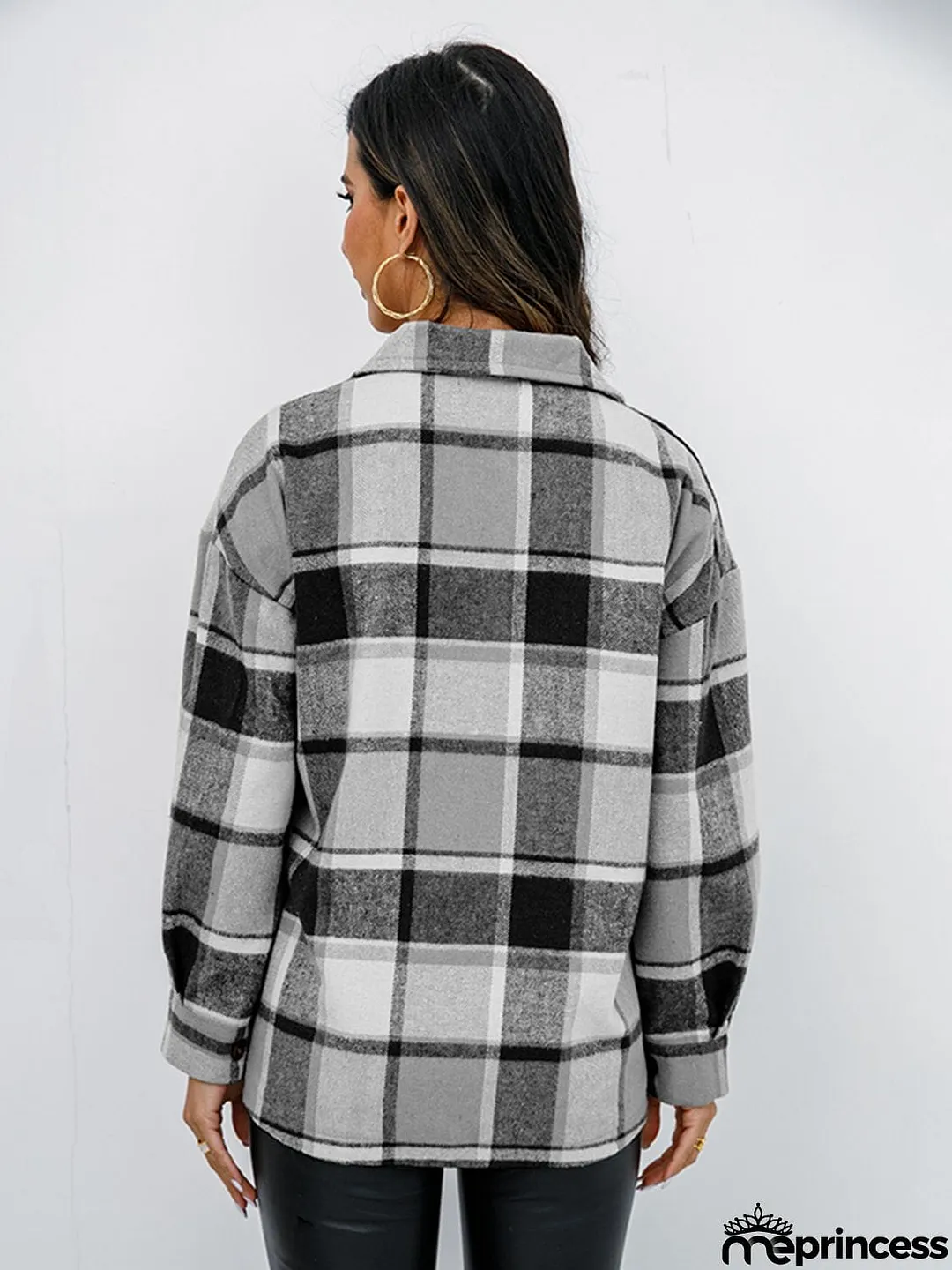 Plaid Button-Down Jacket