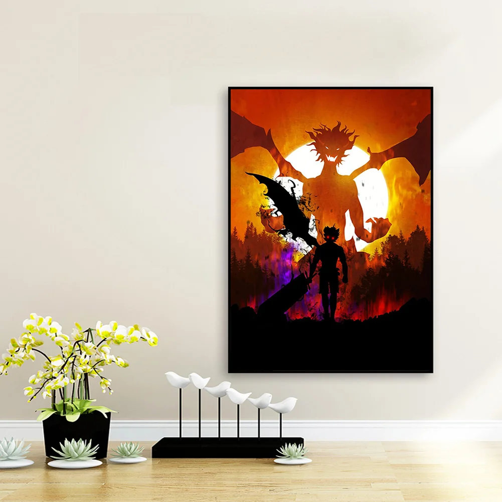 Full Round Diamond Painting 35*50cm - Attack On Titan - Silhouette