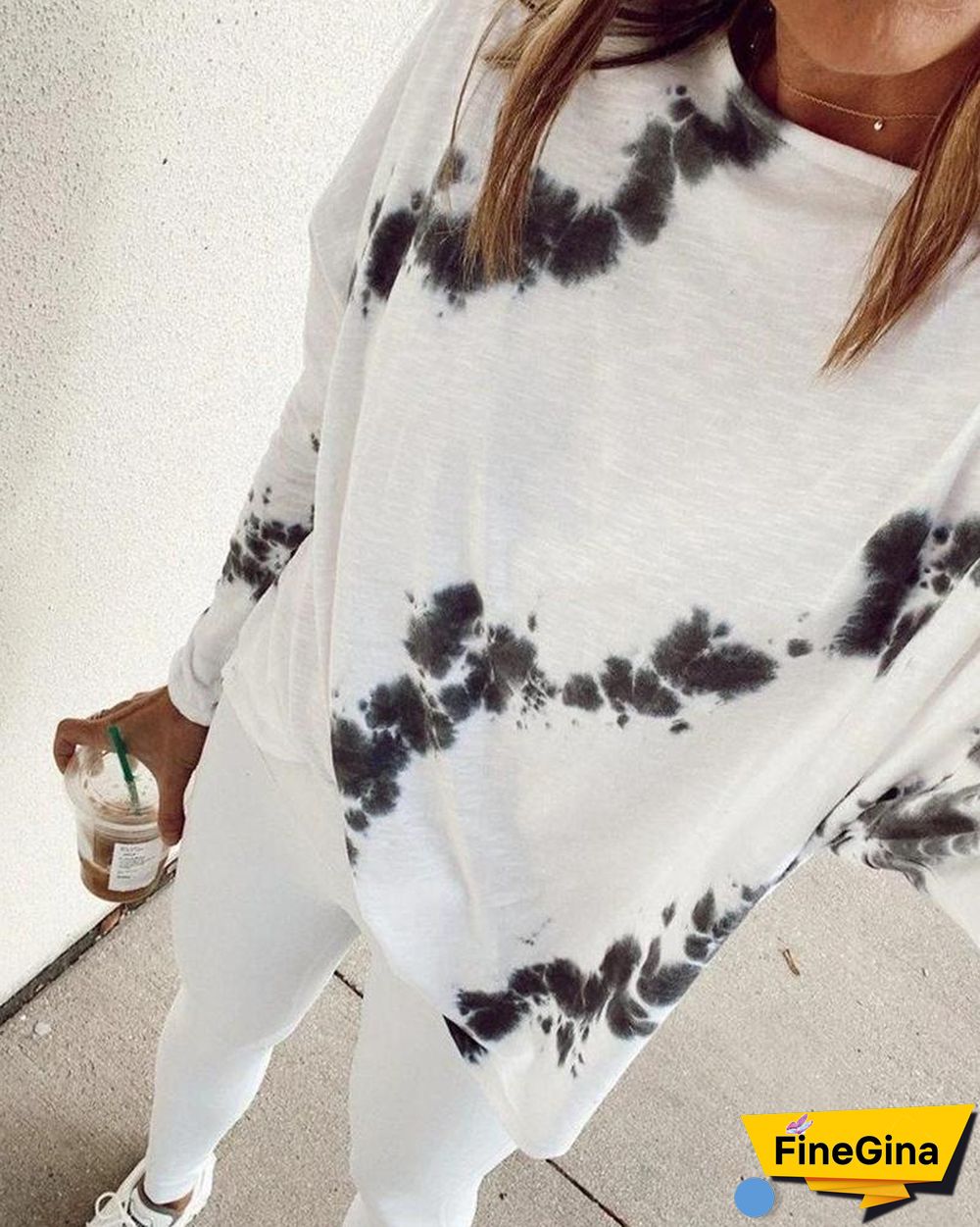 Mono Tie Dye Top P13488