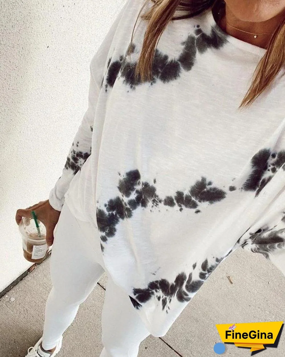 Mono Tie Dye Top P13488