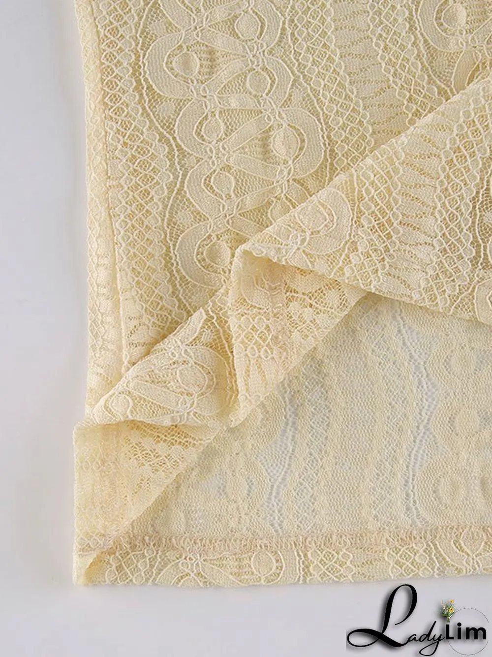 Lace Long Sleeve Button Blouse