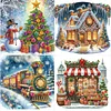 (US Local)4Pack Xmas-Crystal Rhinestone Diamond Painting(40x40cm)