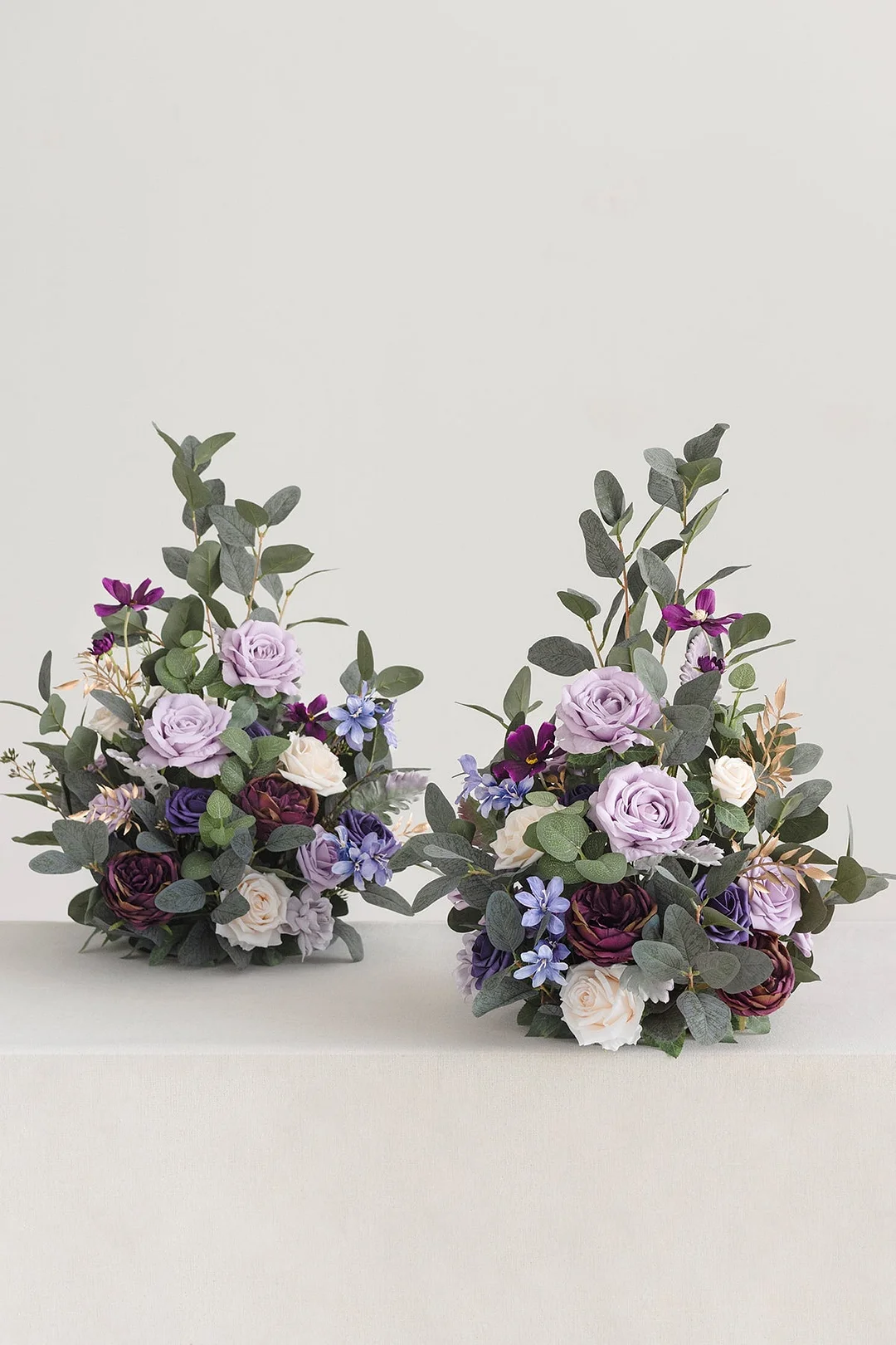 Free-Standing Flower Arrangements in Lilac & Gold