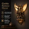 Archangel Michael Resin Wall Sconce Gothic LED Ambient Glow