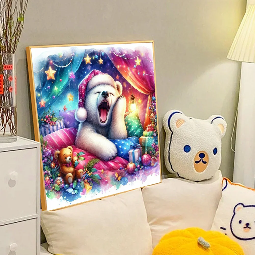 Diamond Painting - Full Round Drill - Sleeping Bear(Canvas|40*40cm)