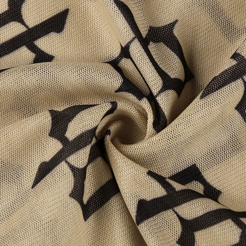 Uveng Uveng Jumpsuit Female Autumn Print Tide Long Sleeve Bump Color Sexy Jumpsuit