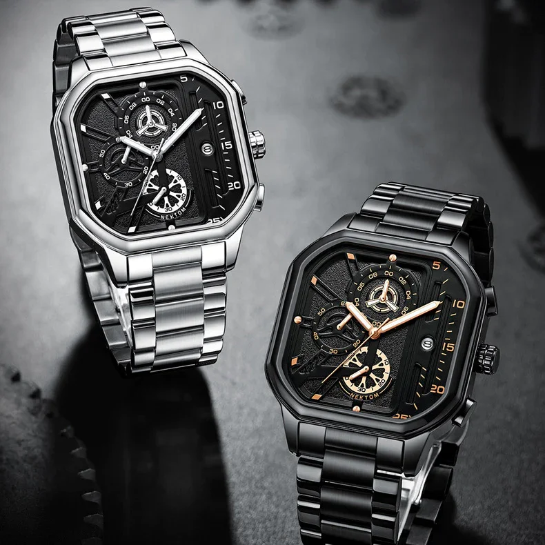 Luminous Waterproof Steel Band Watch Male