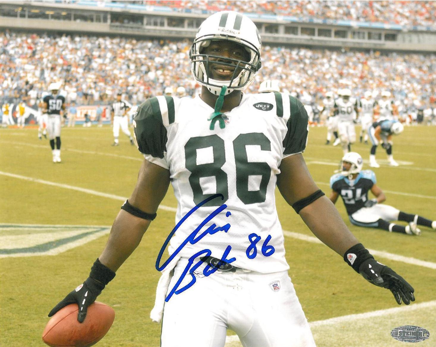 Chris Baker Signed New York Jets Authentic 8x10 Photo Poster painting STEINER COA