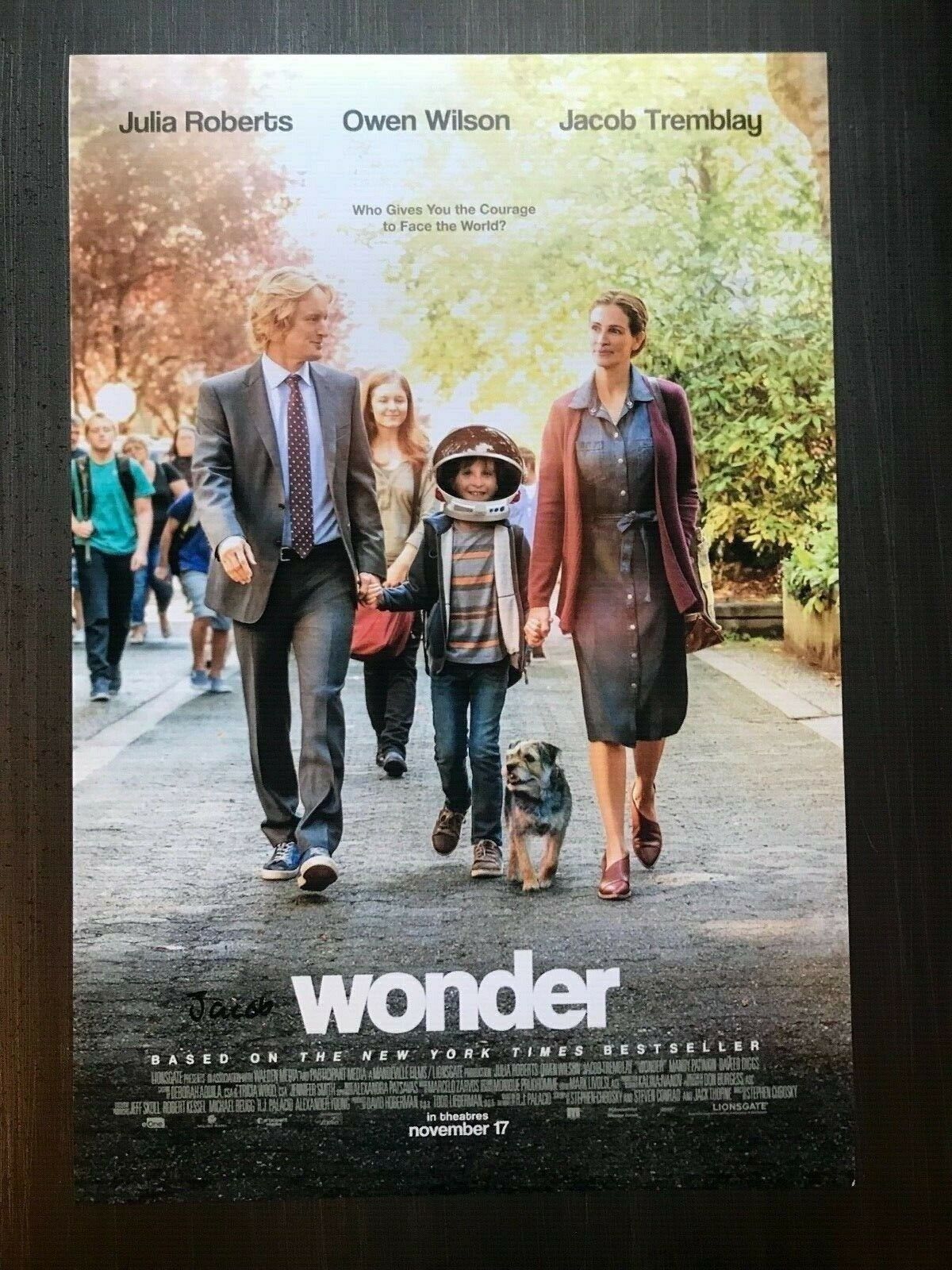 * JACOB TREMBLAY * signed autographed 12x18 Photo Poster painting poster * WONDER * 1