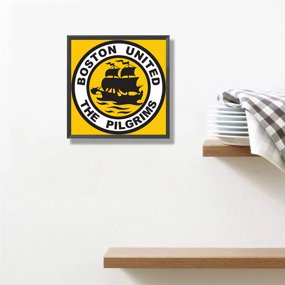 Full Round Diamond Painting 30*30cm - Boston United Fc Football Team