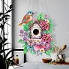 >SALE<Single Side 5D Diamond Painting Dots Pendant Wall Decor (Flower Bird Cage KJ091)