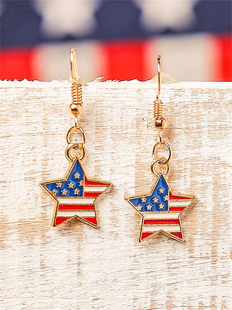 Independence Day Flag Inspired Earrings