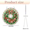Christmas Wreath 2D Flat DIY Diamond Painting Pendant 9.84x9.84in