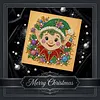 (25x25cm)DIY Pearl Painting Xmas Framed Handmade Pearl Material Art Kit Living Room Decor
