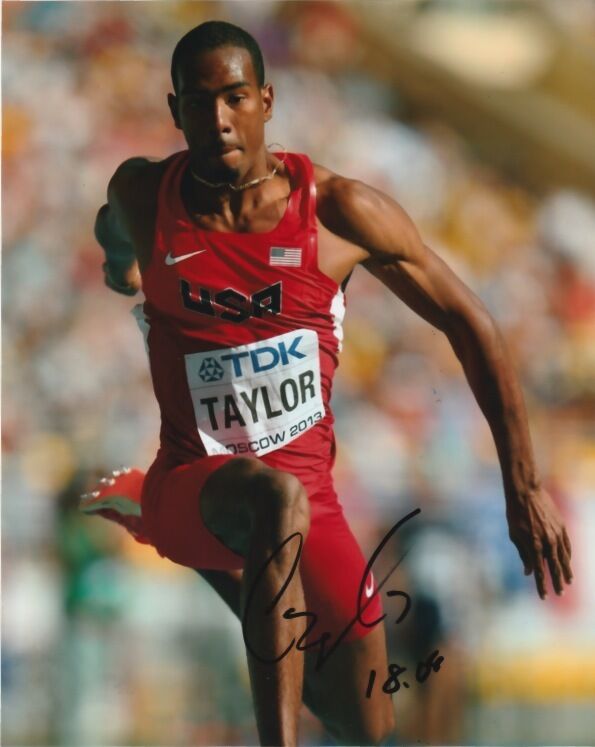 Christian Taylor USA Long Jump Autographed Signed 8x10 Photo Poster painting COA