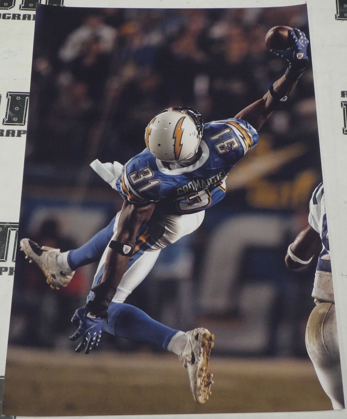 Antonio Cromartie San Diego Chargers Football 20x30 Photo Poster painting Interception Picture