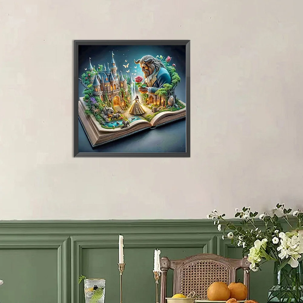 Diamond Painting - Full Round Drill - Princess Castle(Canvas|50*50cm)