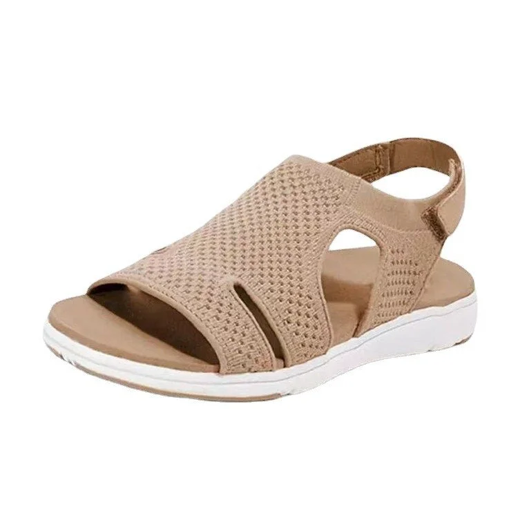 Women Shoes Summer 2021 Fish Flying Velcro Women Casual Sandals Comfort Flat Sneaker Sandals Women's Size 43 Zapatillas Muje