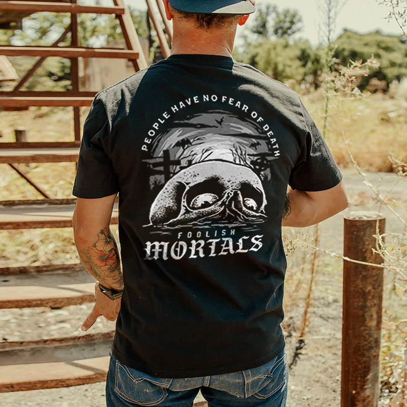 Foolish Mortals Printed Men's T-shirt - Livereid