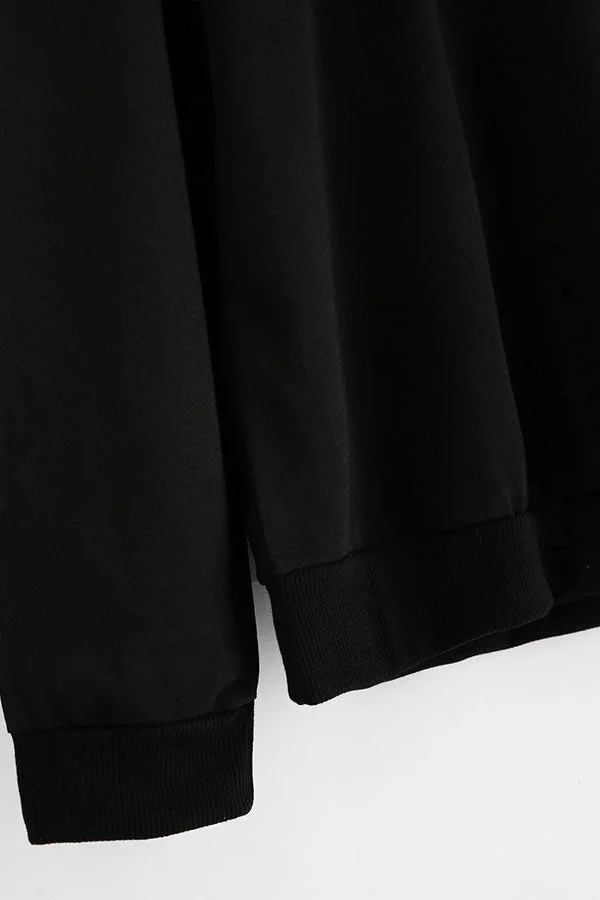 Round Neck Love Rainbow Printed Thin Sweatshirt pullover