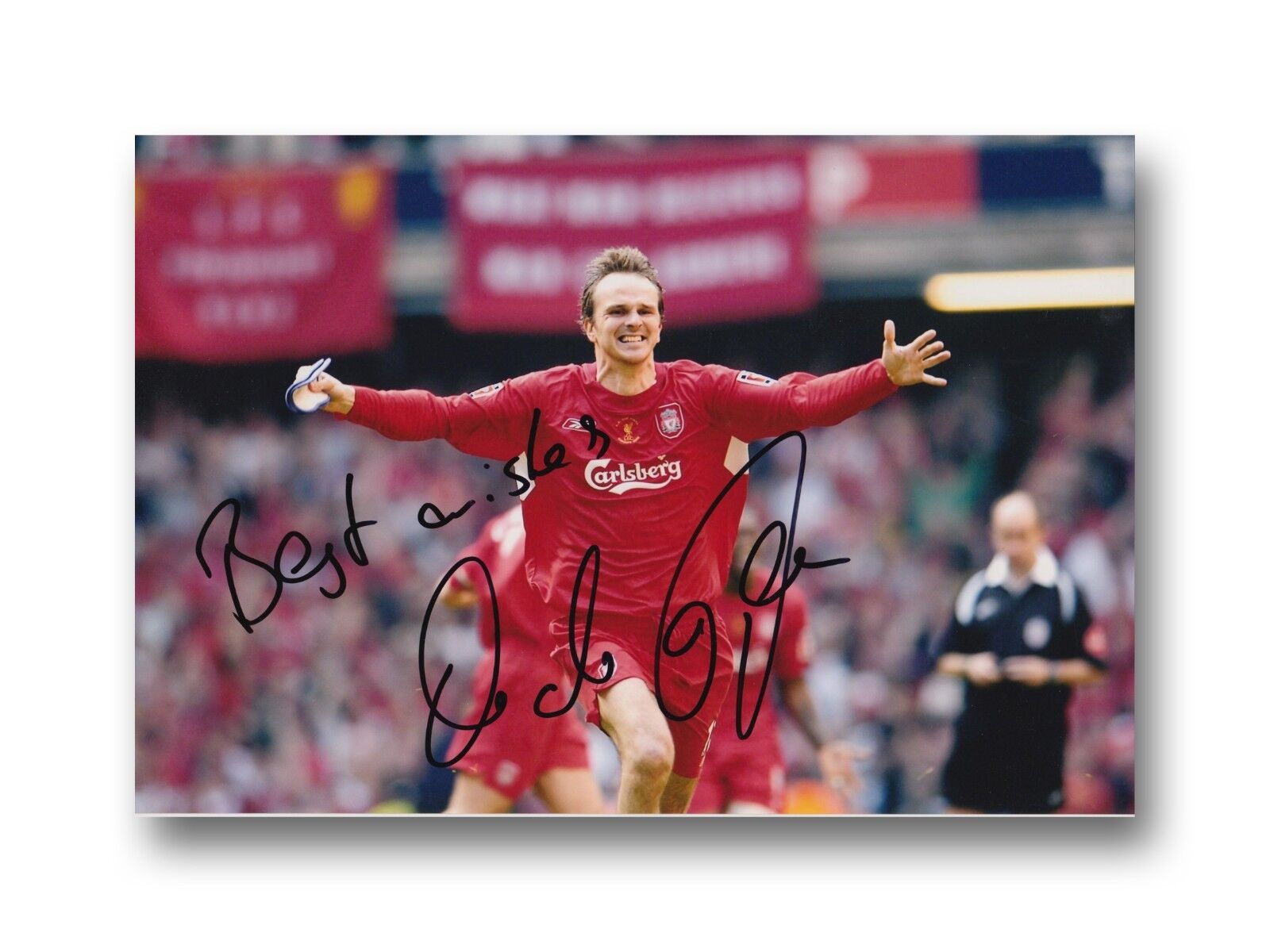 LIVERPOOL HAND SIGNED DIETMAR HAMANN 12X8 Photo Poster painting 1.