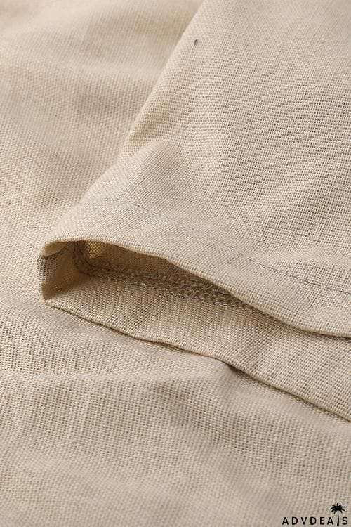 Elastic Waist Linen Shorts
