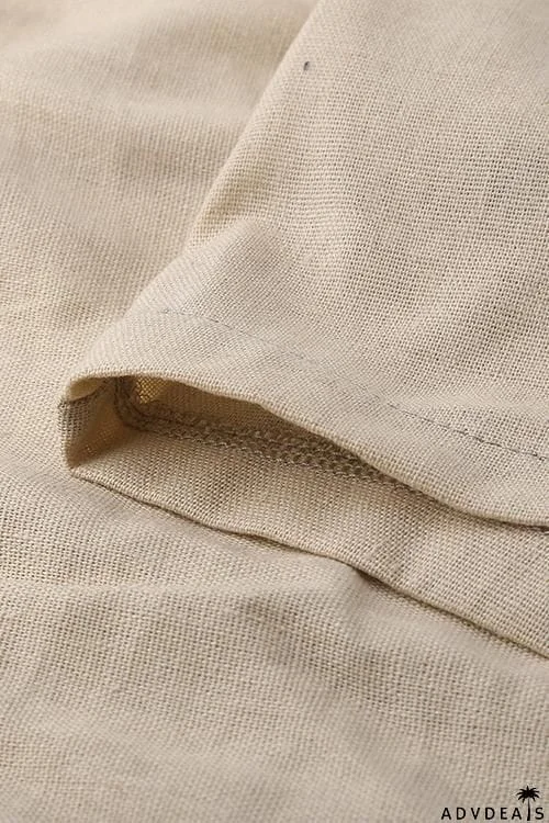 Elastic Waist Linen Shorts