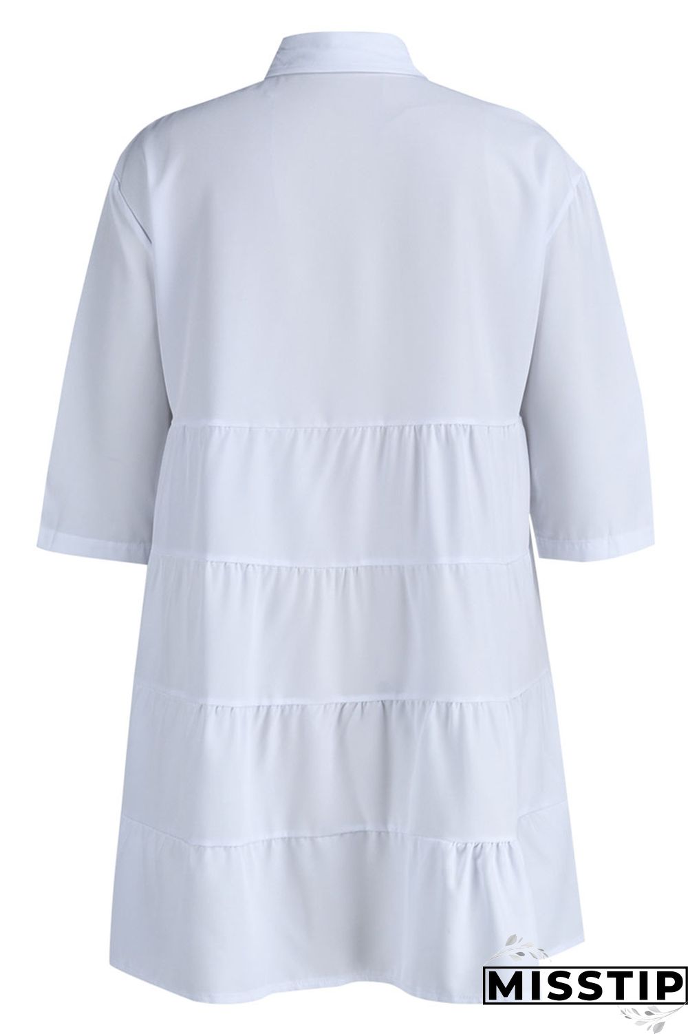 Black Casual Solid Patchwork Buckle Turndown Collar A Line Dresses