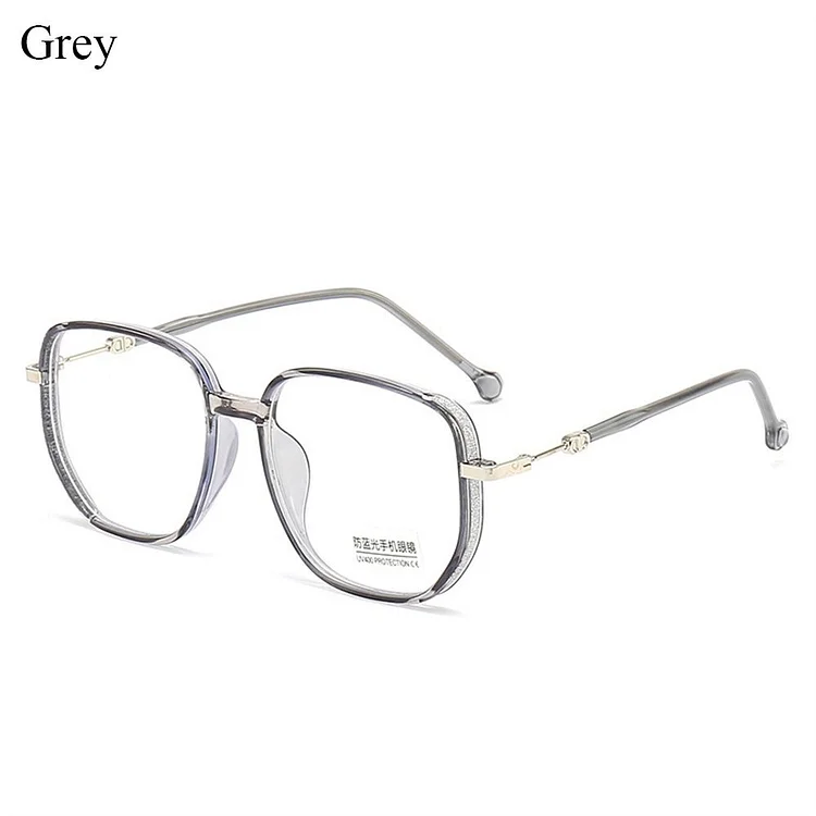 Transparent Frame Anti-UV Blue Rays Glasses Ultra-light Solid Color Eyeglasses PC Flash Diamond Computer Goggles Women Men