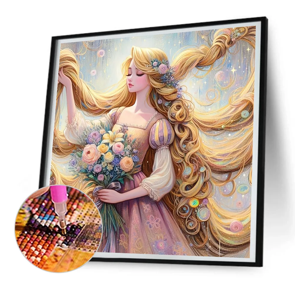 Diamond Painting - Full Round Drill - Princess Ariel(Canvas|30*30cm)