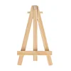 10 Pack | 5" Natural Mini DIY Tabletop Wooden Display Easel Stands, Rustic Place Card Table Number Holders