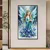 Blue Angel Girl Full DIY 5D Round Drill Art Piers Piers Kits de peinture en diamant pour adultes/d&eacute;butants id&eacute;es cadeaux d&eacute;coration murale maison 15,7