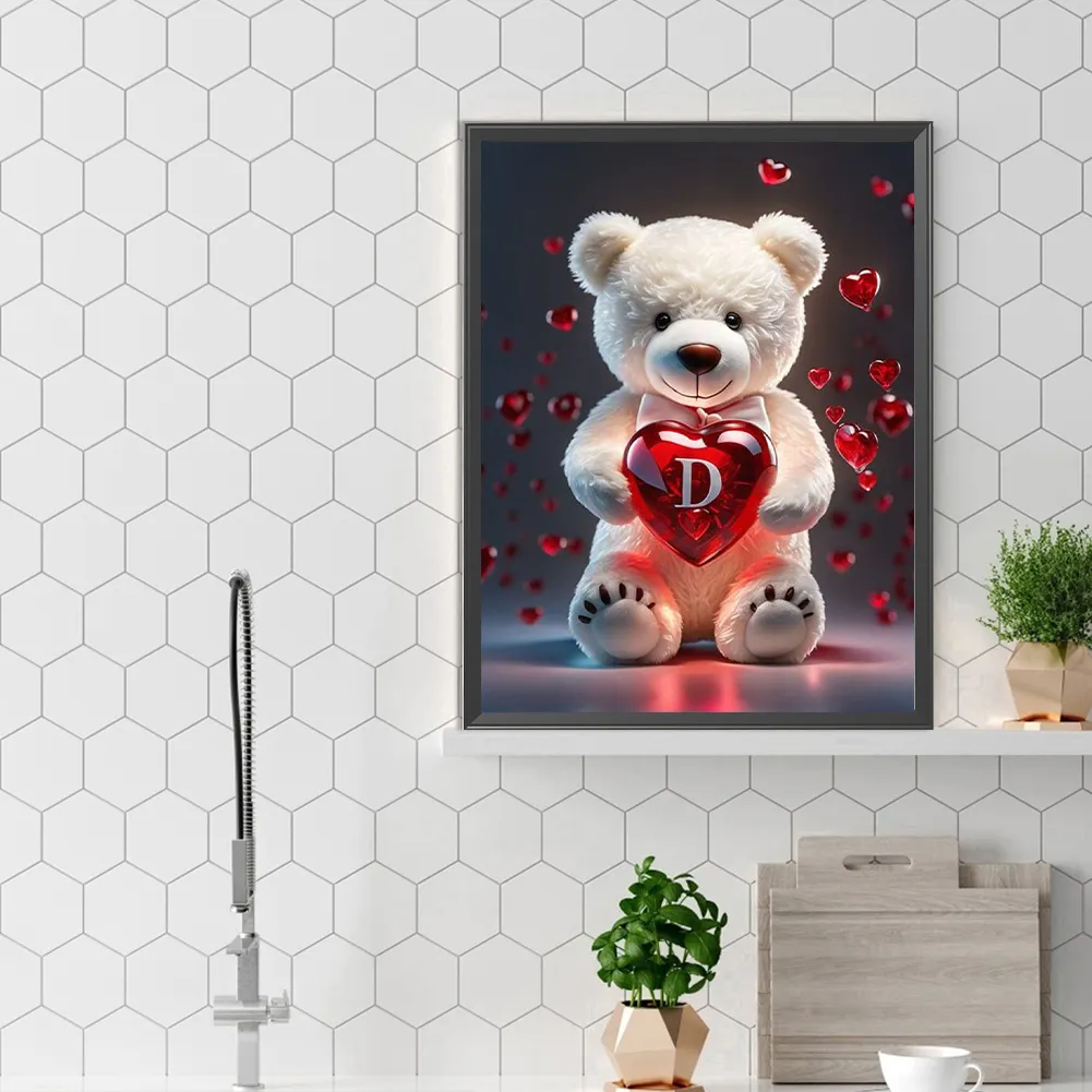 Diamond Painting - Full Square Drill - Bear Love D(Canvas|35*45cm)