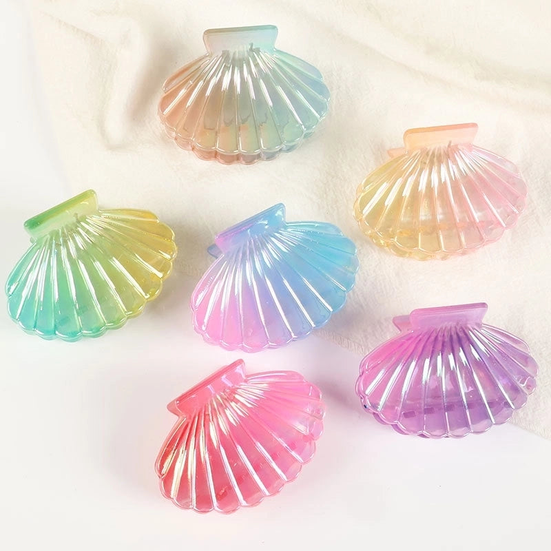 Casual Elegant Lady Women's Shell Plastic Plating Hair Claws