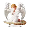 Kit d&rsquo;art en acrylique 2D plat en acrylique en losange Angel Elf bricolage d&eacute;coration int&eacute;rieure face simple
