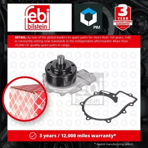 NEW LISTINGWater Pump 48412 Febi Coolant A6512000201 A6512000202 A6512000301 A6512001602 Parts