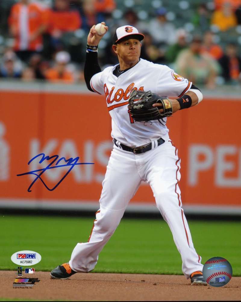 Manny Machado Psa Dna Coa Autograph 3x5 Index Card Hand Signed Authentic