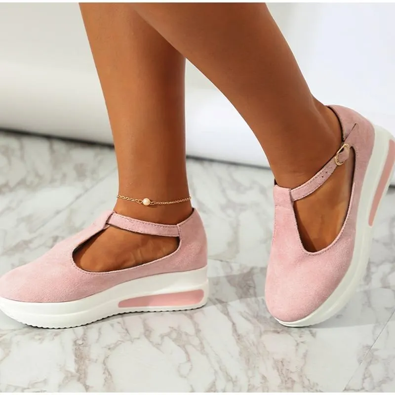Flat Shoes 2021 New Round Toe Ladies Platform Sandals Casual Shoes Cute Female Vulcanized Shoes Outdoor Shoes Wear-resistant