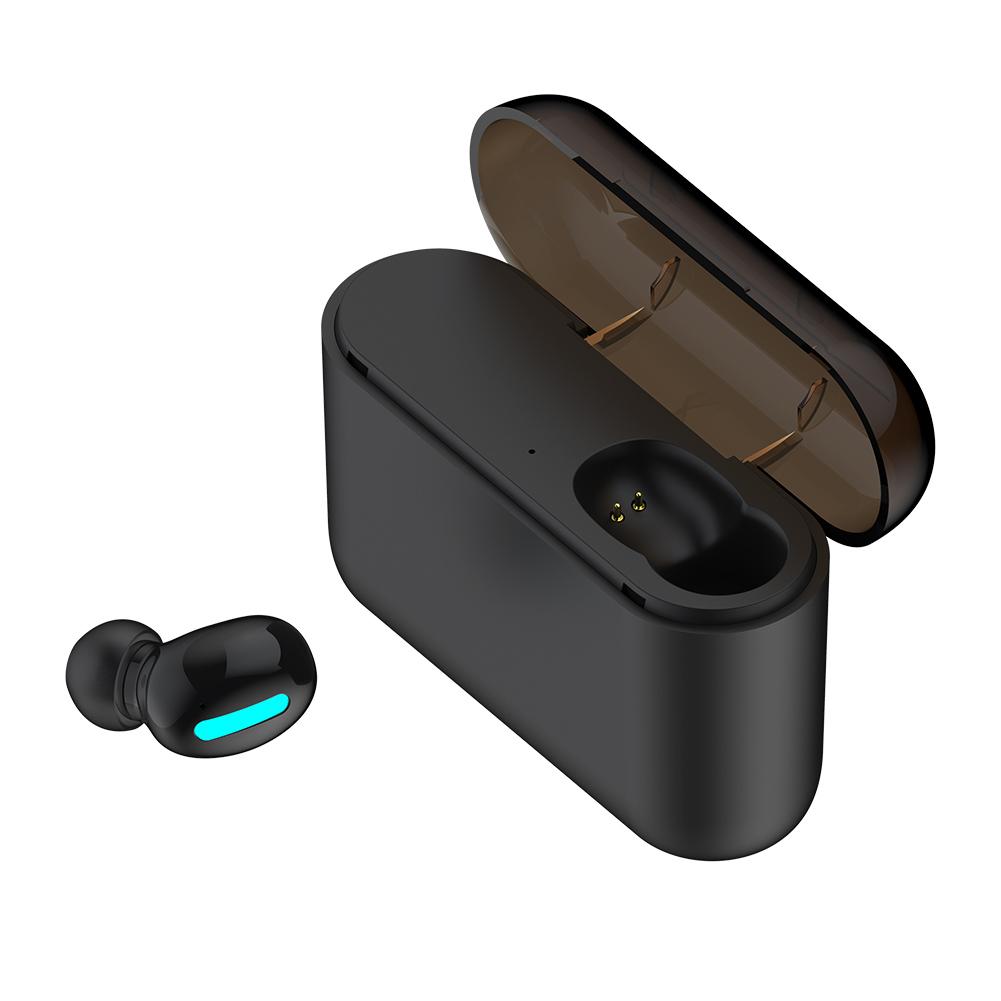 

HBQ-Q32 Single L Wireless Earphone Bluetooth Sports Earbud w/ Charging Case, Black, 501 Original