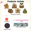 6PCS Sweet Gingerbread DIY Pearl Diamond Painting Christmas Fridge Magnets, Sparkling Rhinestone Refrigerator Magnet Craft Kit for Home Decor & Gifts
