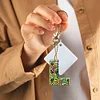 >SALE<DIY Pocket Mirror Handmade Gem Keychains Letters Lady Bag Pendant 60x70mm (L)