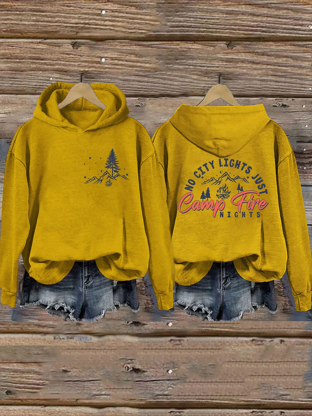 No City Lights Just Campfire Nights Hoodie