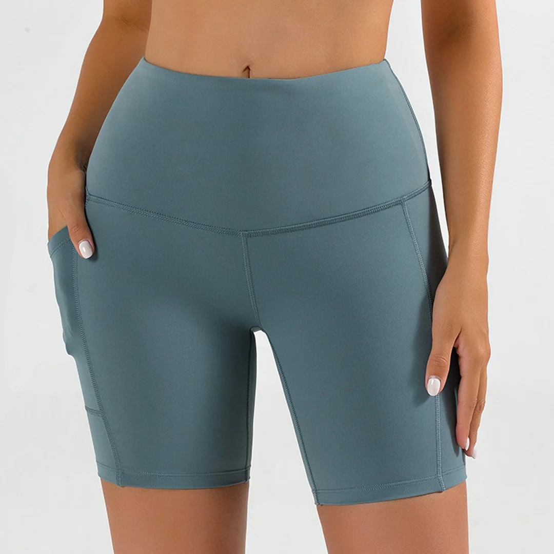 High waist belly contracting fitness Yoga Primer shorts