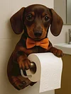 Wall Mount Toilet Paper Roll Holder Dog Shape Paper Stand for Kitchen Bathroom