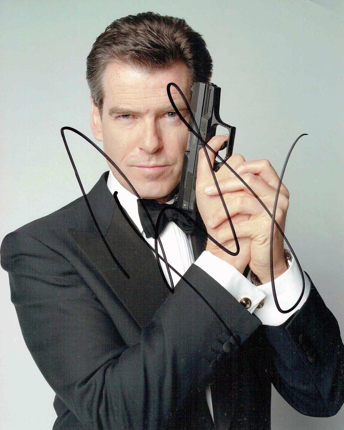 Pierce BROSNAN RARE 007 James BOND Signed Autograph 10x8 Photo Poster painting AFTAL COA