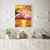 Cross Stitch Kits 11CT Stamped DIY Flamingo Full Embroider Needlework(Brand)