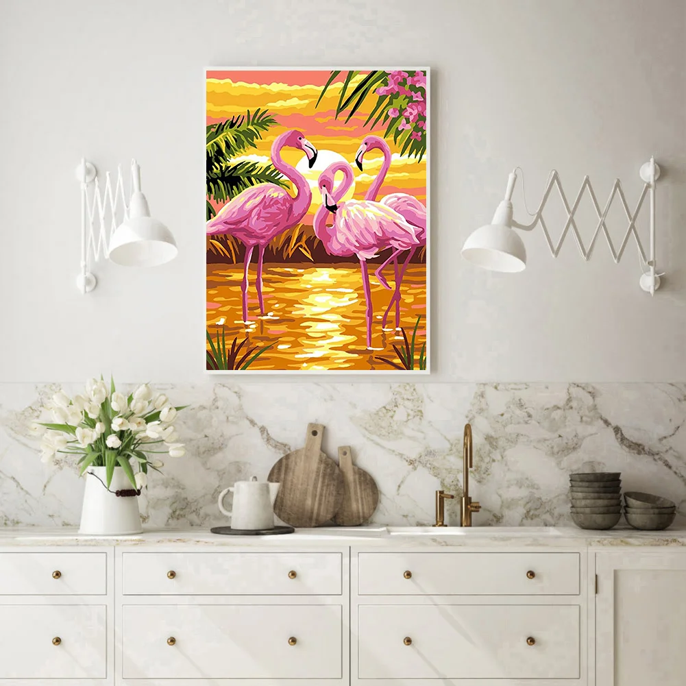 11ct 3-Strand Stampted Cross Stitch - Flamingo(36*46cm)
